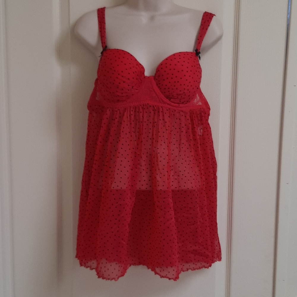 Lina Donatella Hot Pink Black Polka Lingere